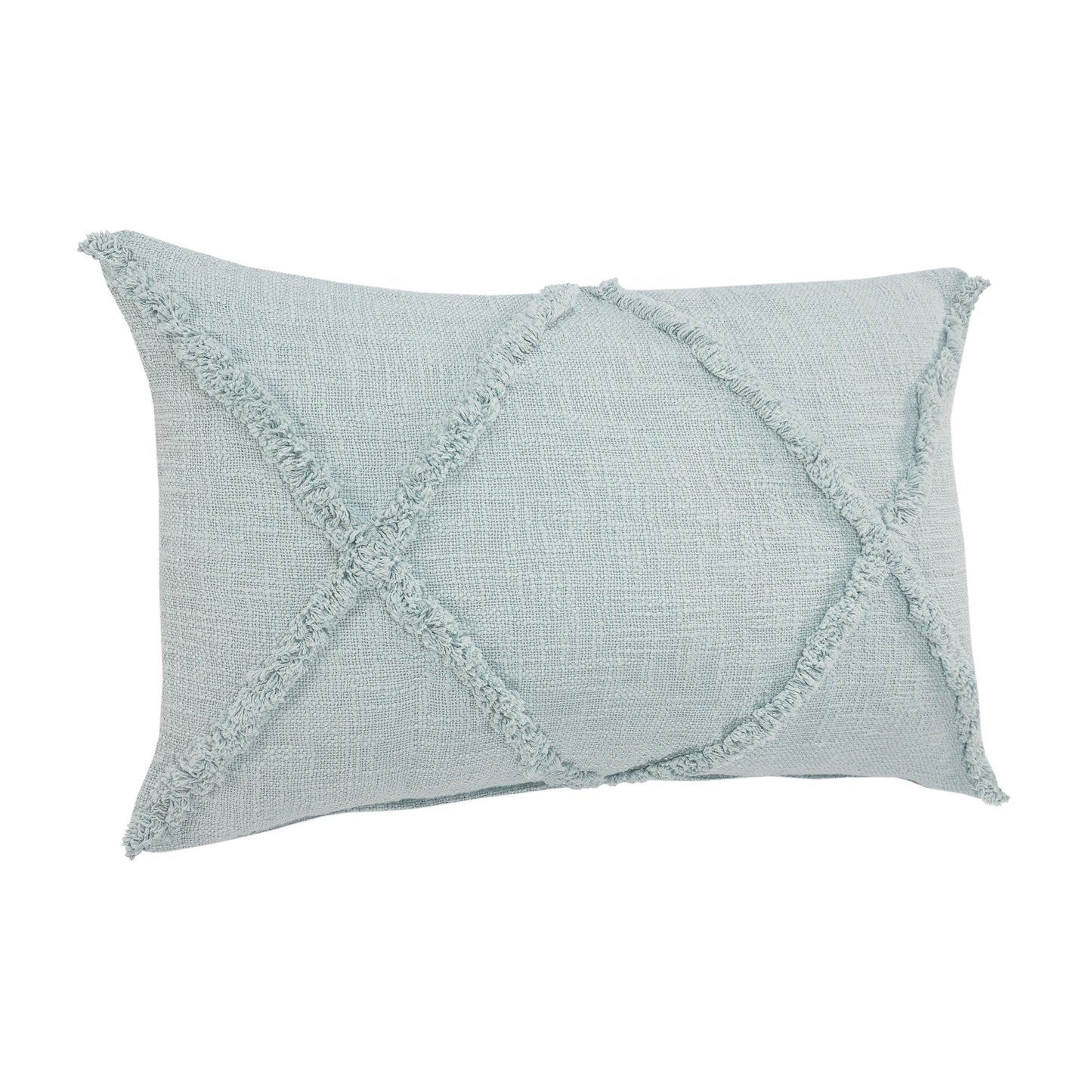 16" X 24" Palladian Blue 100% Cotton Zippered Pillow FurniFindUSA