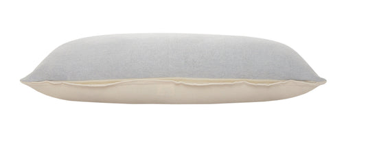 14" X 36" Light Gray 100% Cotton Zippered Pillow FurniFindUSA