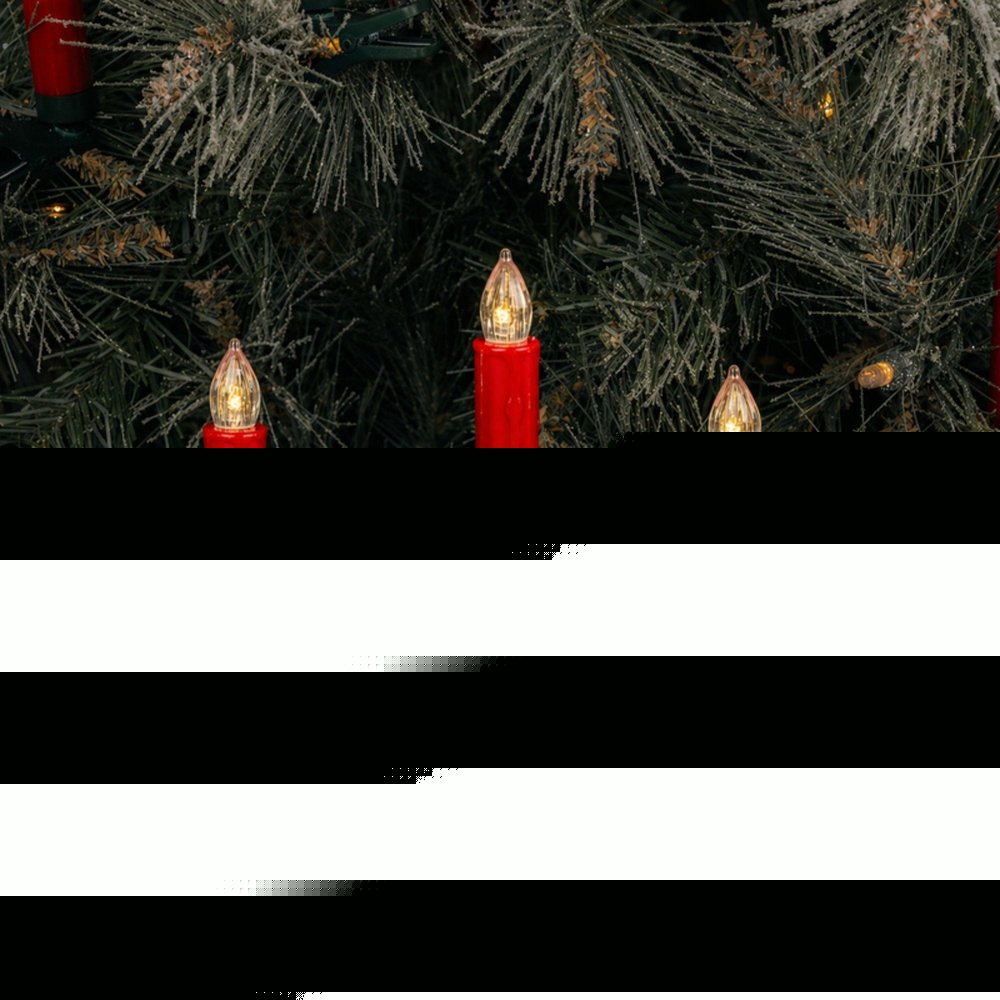 Set of Twentyfour Red Flameless Christmas Clip On Taper Candle HomeRoots