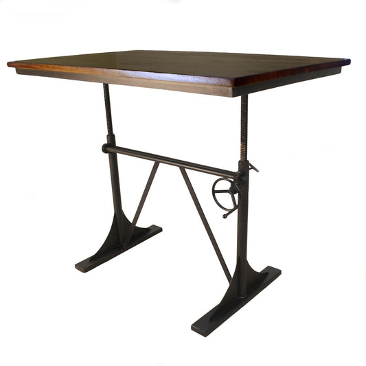 48" Brown And Black Solid Wood And Iron Trestle Base Dining Table HomeRoots