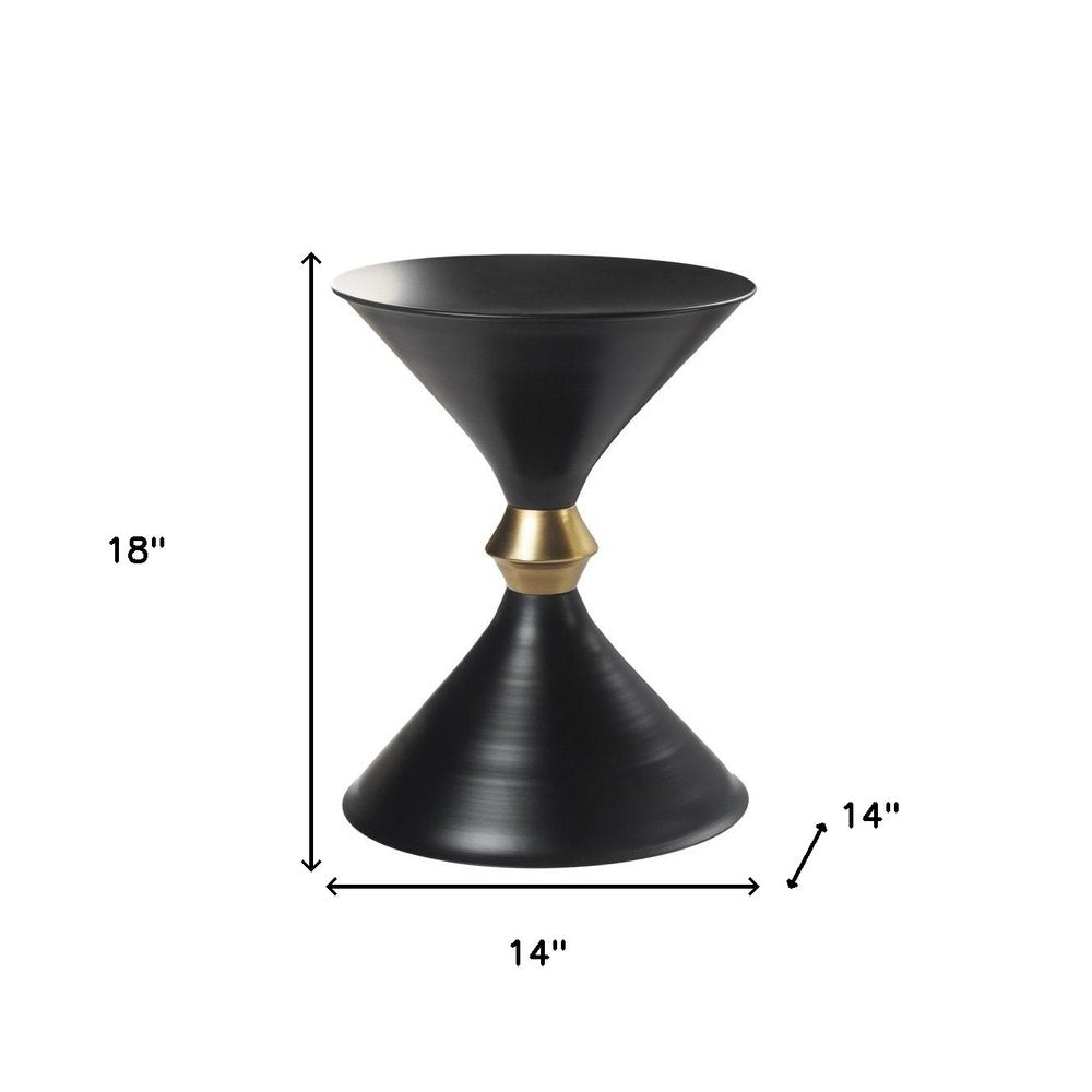 18" Black Iron End Table HomeRoots