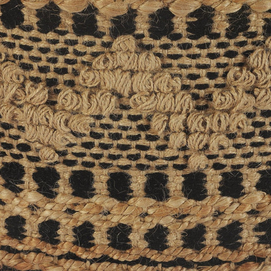 18" Tan Geometric Pouf Ottoman HomeRoots