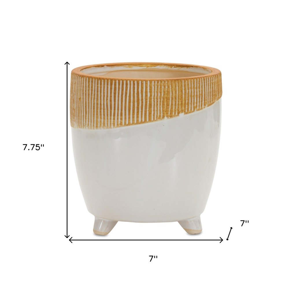 Brown 10 Ounce Round Pot Planter No additional pieces included HomeRoots