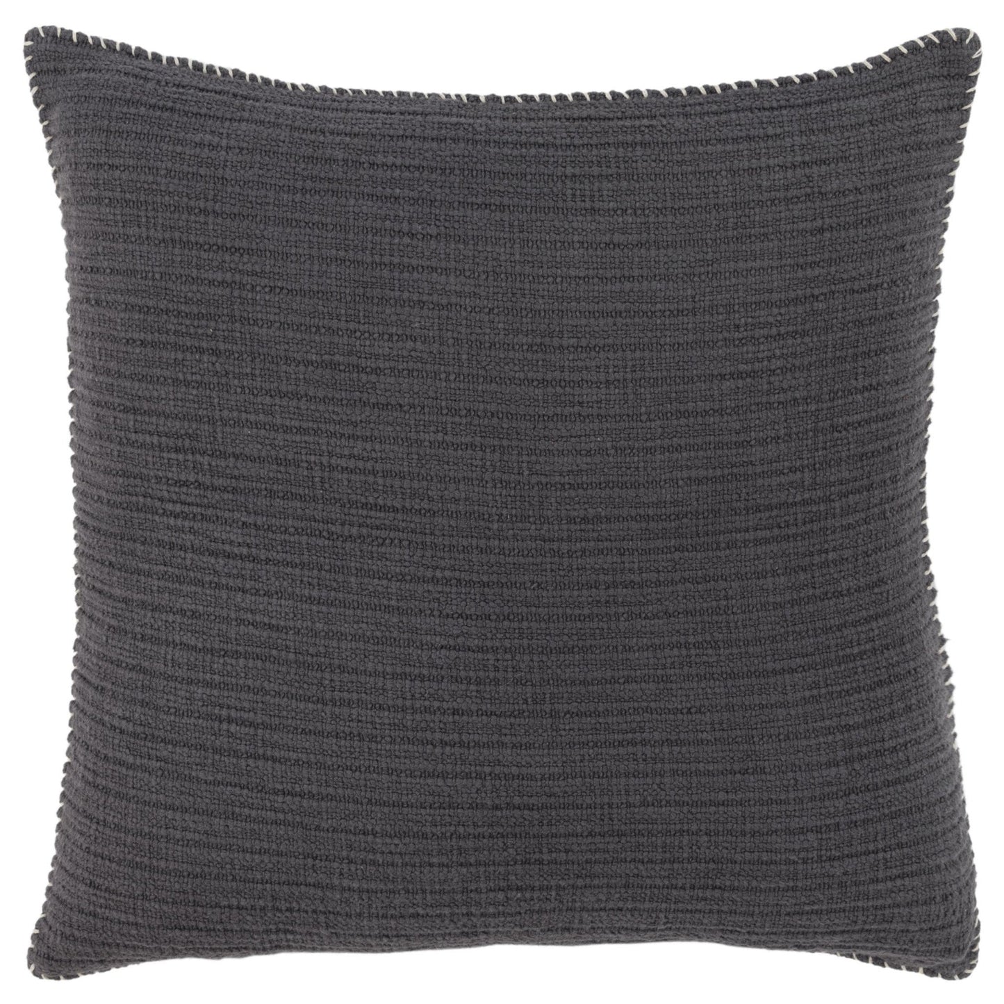 22" Charcoal Striped Cotton Throw Pillow FurniFindUSA