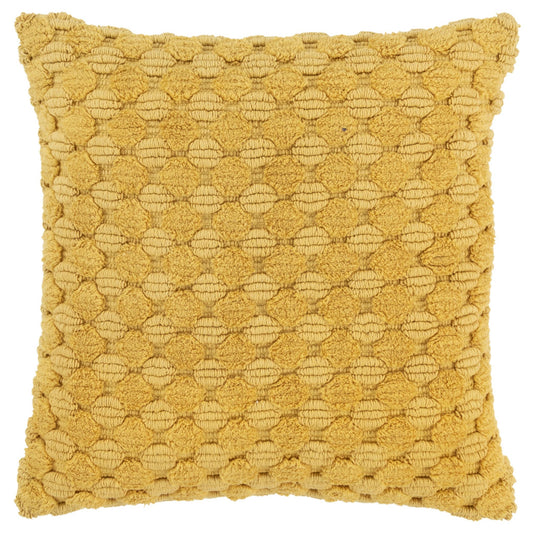 20" Yellow Cotton Throw Pillow With Texture 6.25" (L) x 20.0" (W) x 20.0" (H) FurniFindUSA
