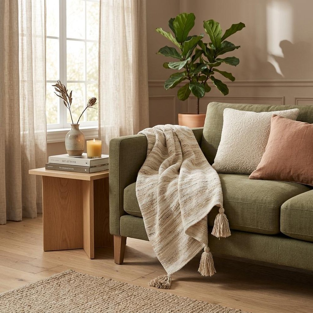 Beige Woven 100% Poly Pet Throw Blanket HomeRoots