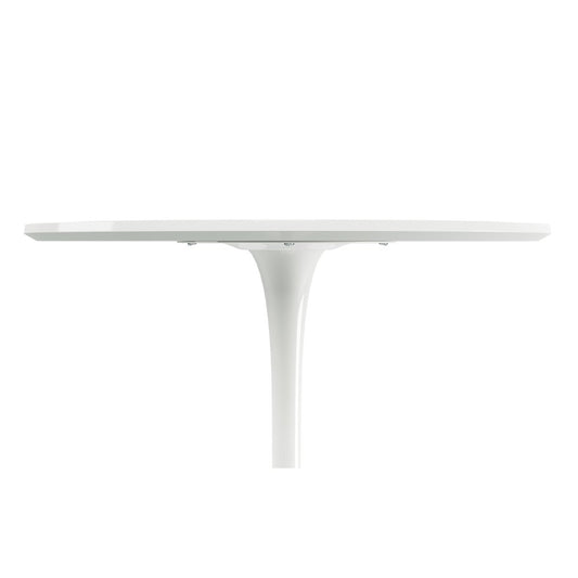 36" White Metal Dining Table HomeRoots