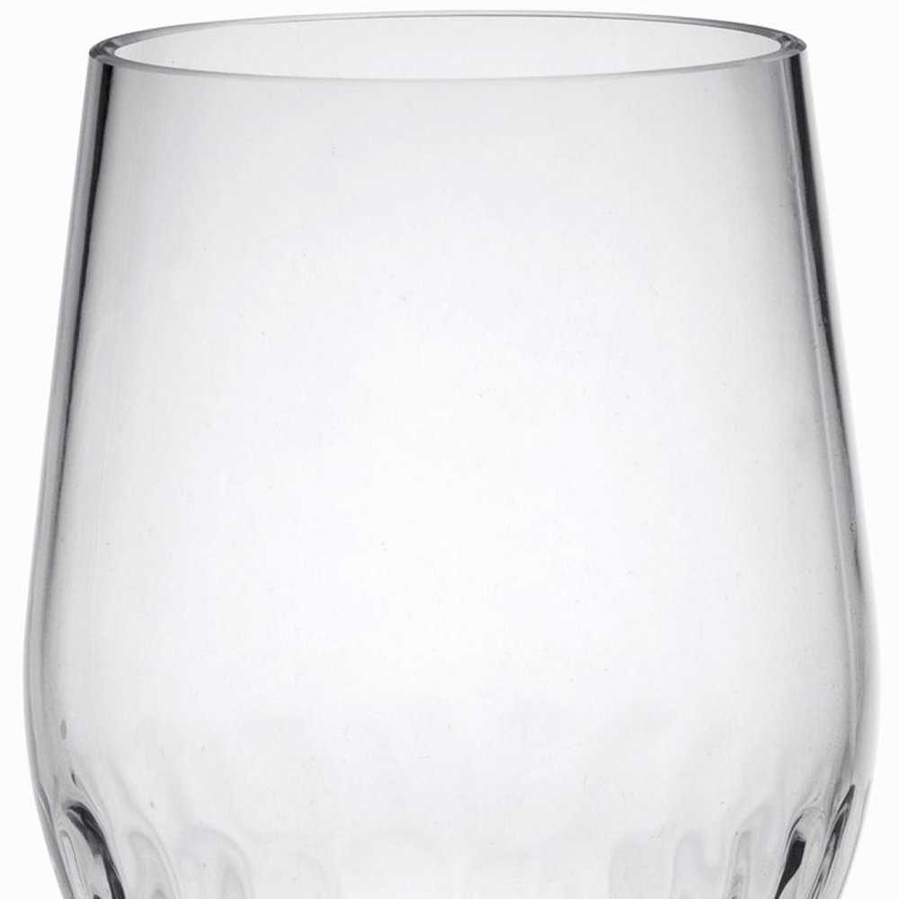 Set of Four Clear Tritan Plastic Stemmed All Purpose Wine Glass HomeRoots