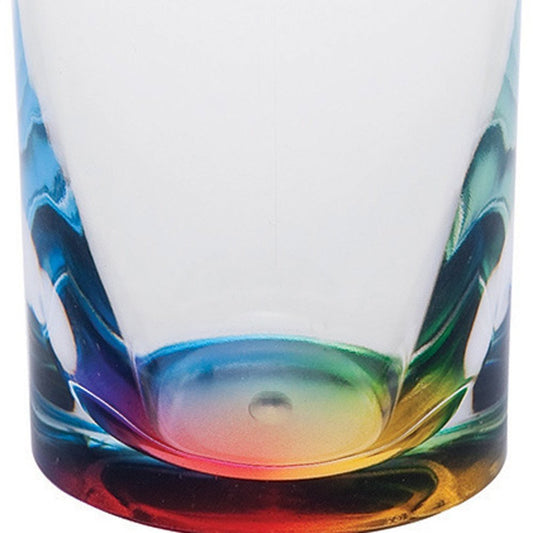 Set of Four Rainbow Acrylic Round Bowl Stemmed Flute HomeRoots