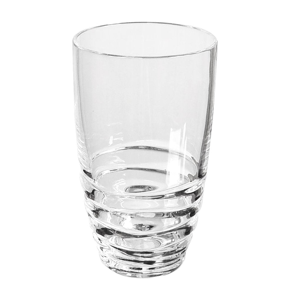 Set of Four Clear Swirl Acrylic Highball Glasses HomeRoots