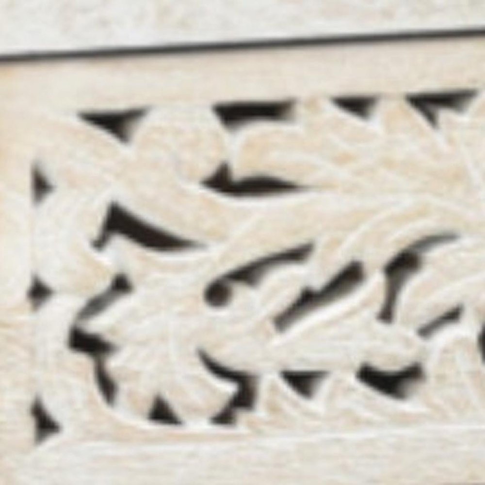 30" White Solid Wood Distressed Three Drawer Nightstand HomeRoots