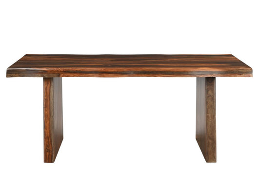 74" Dark Brown Solid Wood Dining Table HomeRoots