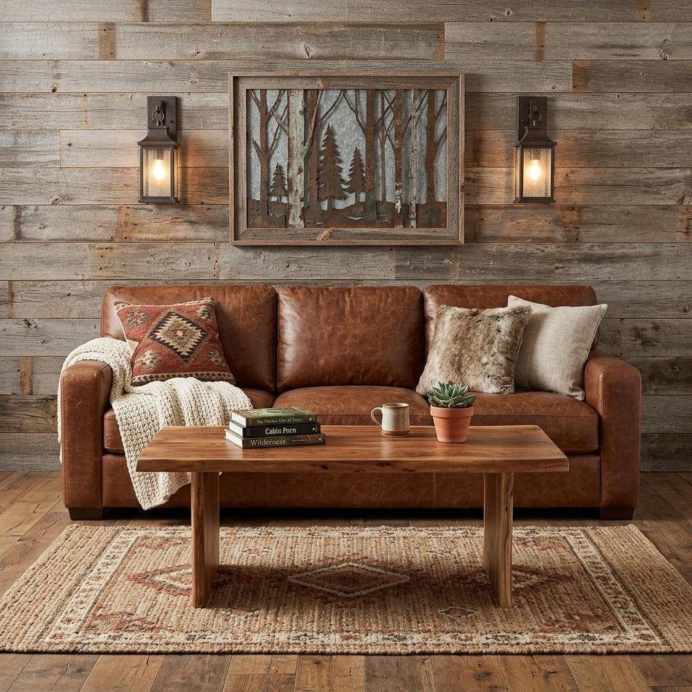 51" Brown Solid Wood Sled Coffee Table HomeRoots