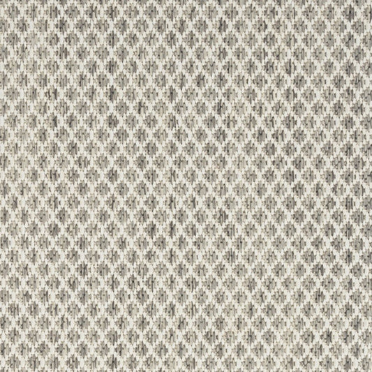 6' X 9' Ivory and Silver Indoor Outdoor Area Rug