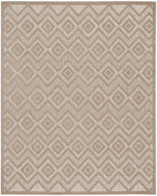 8' X 10' Beige Indoor Outdoor Area Rug