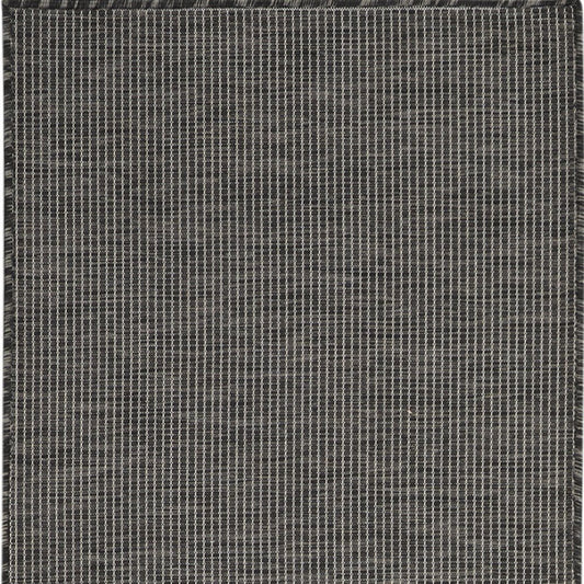 8' Charcoal Indoor Outdoor Runner Rug