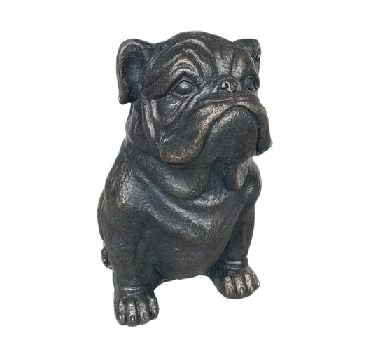 16" Black Polyresin Dog Outdoor Statue HomeRoots
