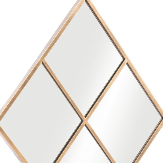 41" Gold Diamond Steel Framed Accent Mirror HomeRoots