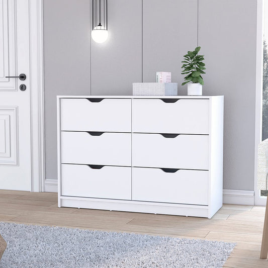 42" White Four Drawer Dresser HomeRoots
