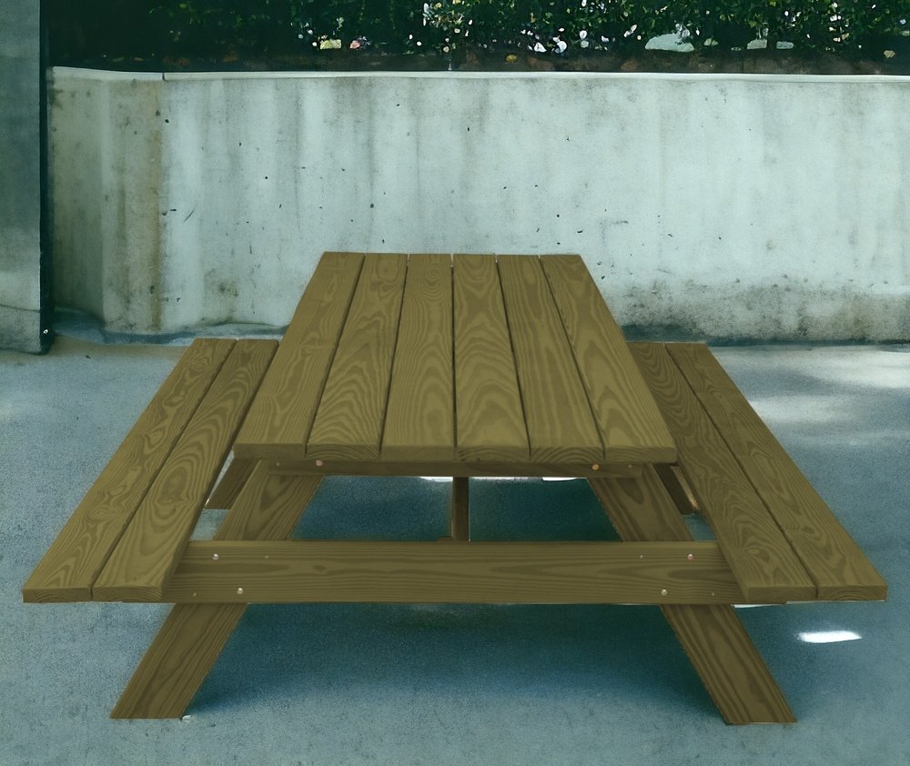 94" Green Solid Wood Outdoor Picnic Table HomeRoots