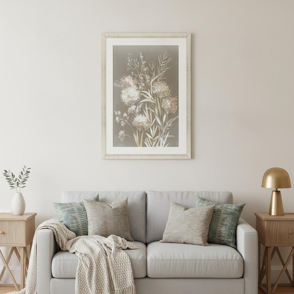 Delicate Bunch II Gold Framed Print Wall Art