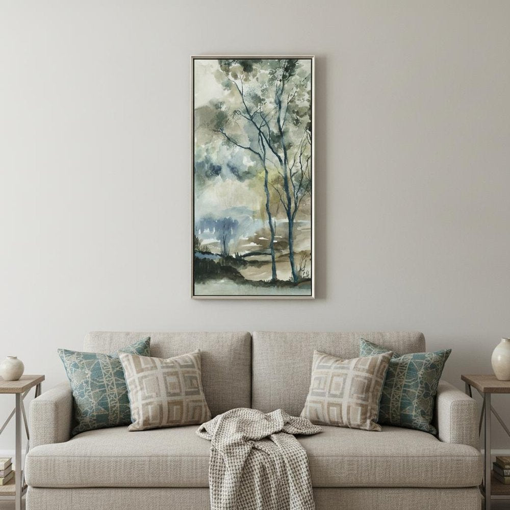 Forest Grove II Silver Floater Frame Print Wall Art