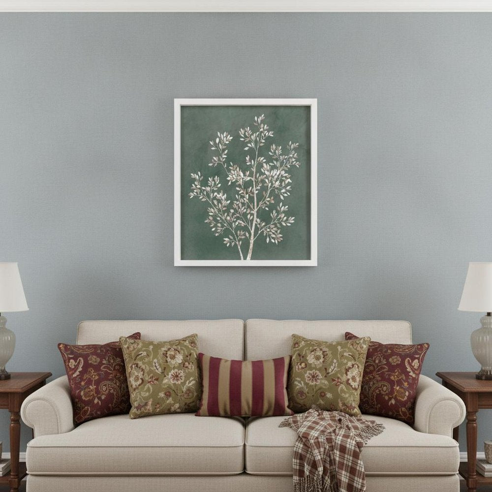 Delicate Tree I White Framed Print Wall Art