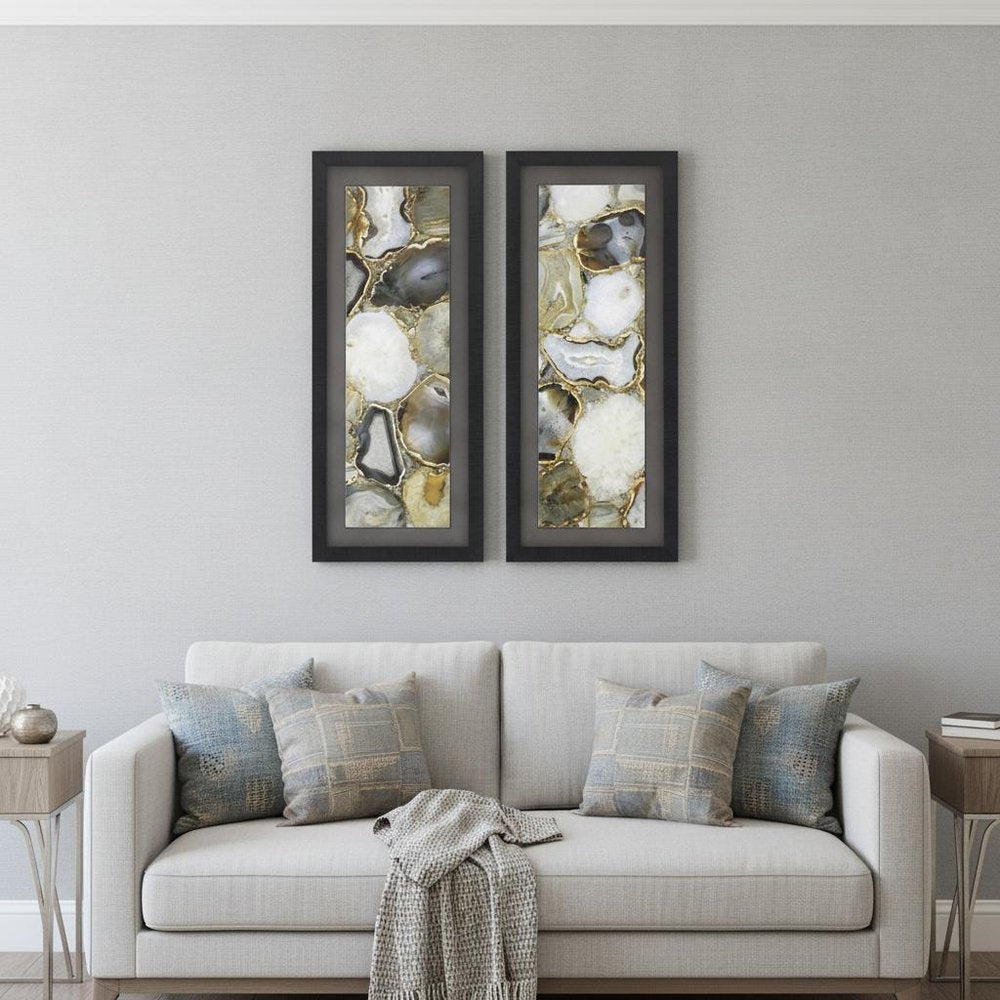 Set Of Two Agate Black Framed Print Wall Art