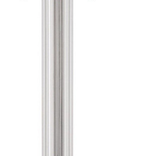 60" Chrome Two Light Traditional Shaped Floor Lamp With White Rectangular Shade HomeRoots