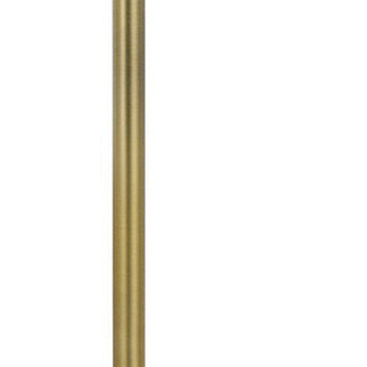 62" Brass Tray Table Floor Lamp With White Square Shade HomeRoots