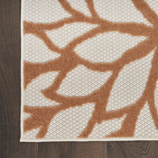 4' X 6' Ivory Green And Blue Indoor Outdoor Area Rug