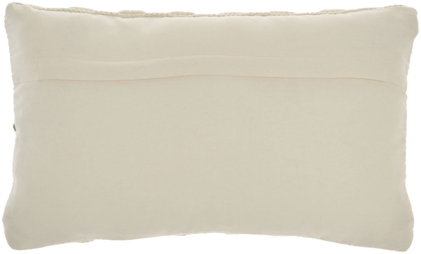 12" X 20" Sage and Ivory Striped Cotton Blend Throw Pillow With Texture FurniFindUSA