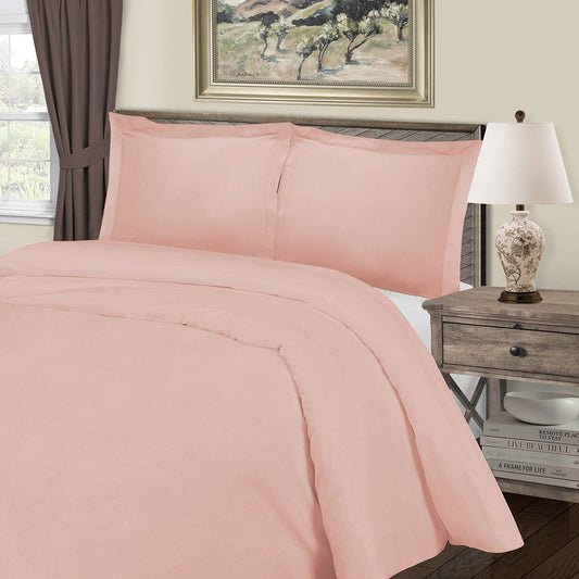 Blush King Cotton Blend 1000 Thread Count Washable Duvet Cover Set HomeRoots