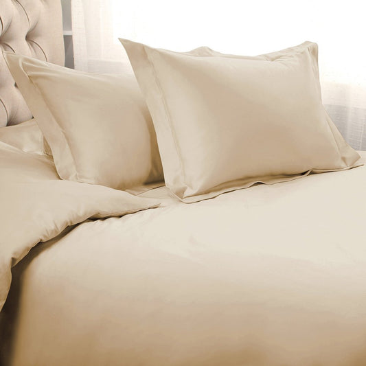 Ivory Queen Cotton Blend 1200 Thread Count Washable Duvet Cover Set HomeRoots