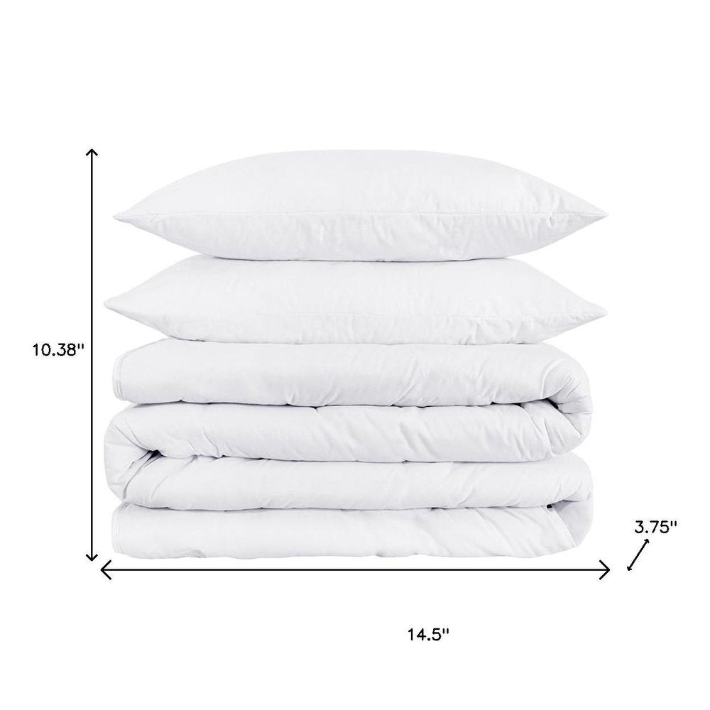 White Queen Cotton Blend 1200 Thread Count Washable Duvet Cover Set HomeRoots