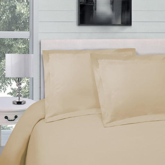 Ivory Queen Cotton Blend 300 Thread Count Washable Duvet Cover Set HomeRoots
