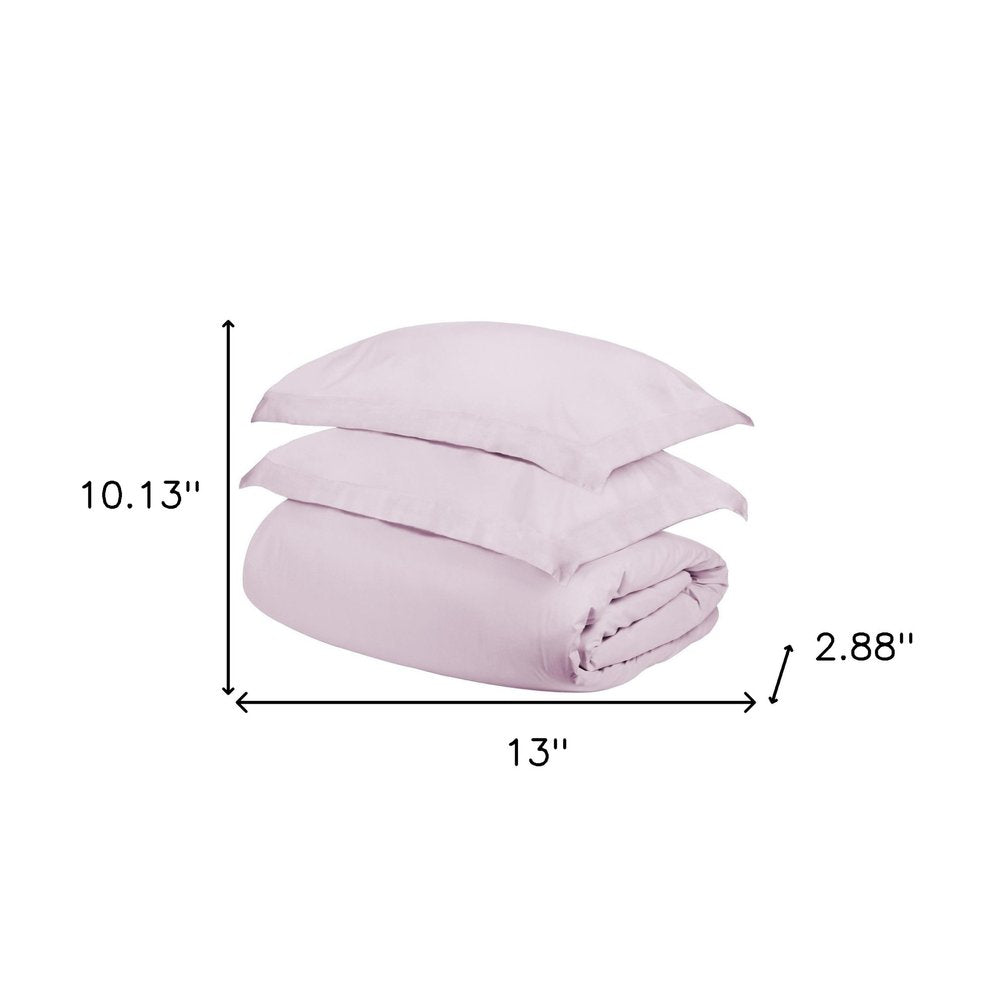Lilac Queen Cotton Blend 300 Thread Count Washable Duvet Cover Set HomeRoots
