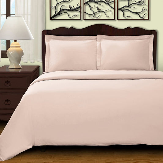 Pink King Cotton Blend 400 Thread Count Washable Duvet Cover Set HomeRoots