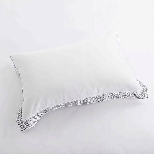 Gray and White Queen 100% Cotton 200 Thread Count Washable Duvet Cover Set HomeRoots