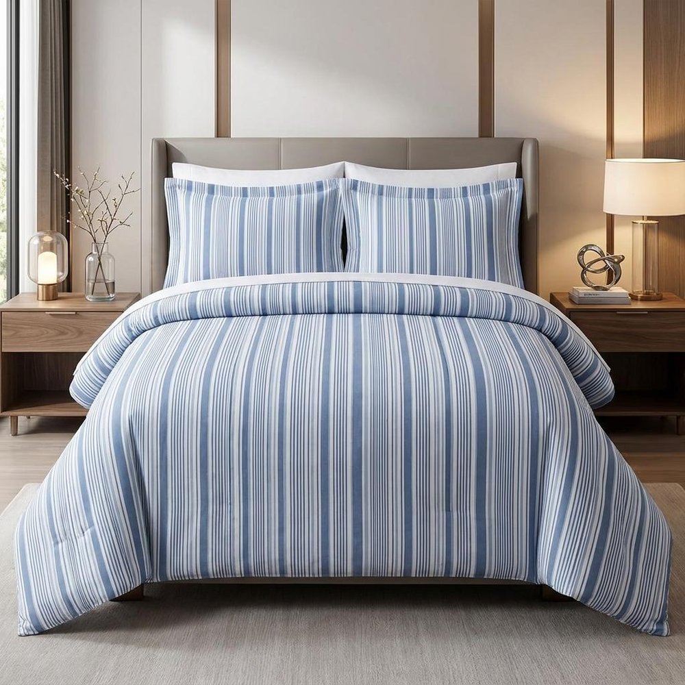 White Queen Cotton Blend 300 Thread Count Washable Duvet Cover Set HomeRoots