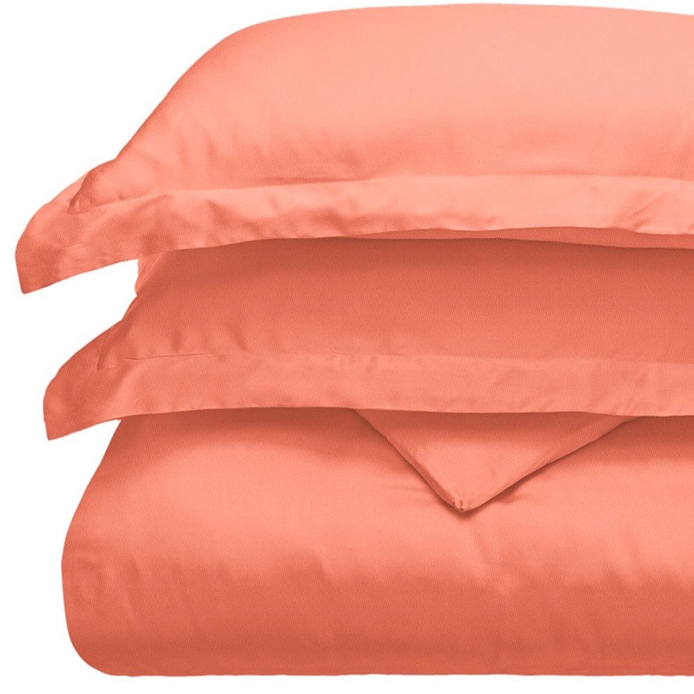 Coral King Cotton Blend 300 Thread Count Washable Duvet Cover Set HomeRoots