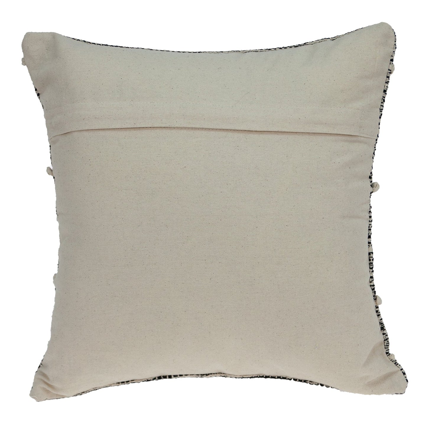 18" Beige and Black Striped Cotton Throw Pillow FurniFindUSA