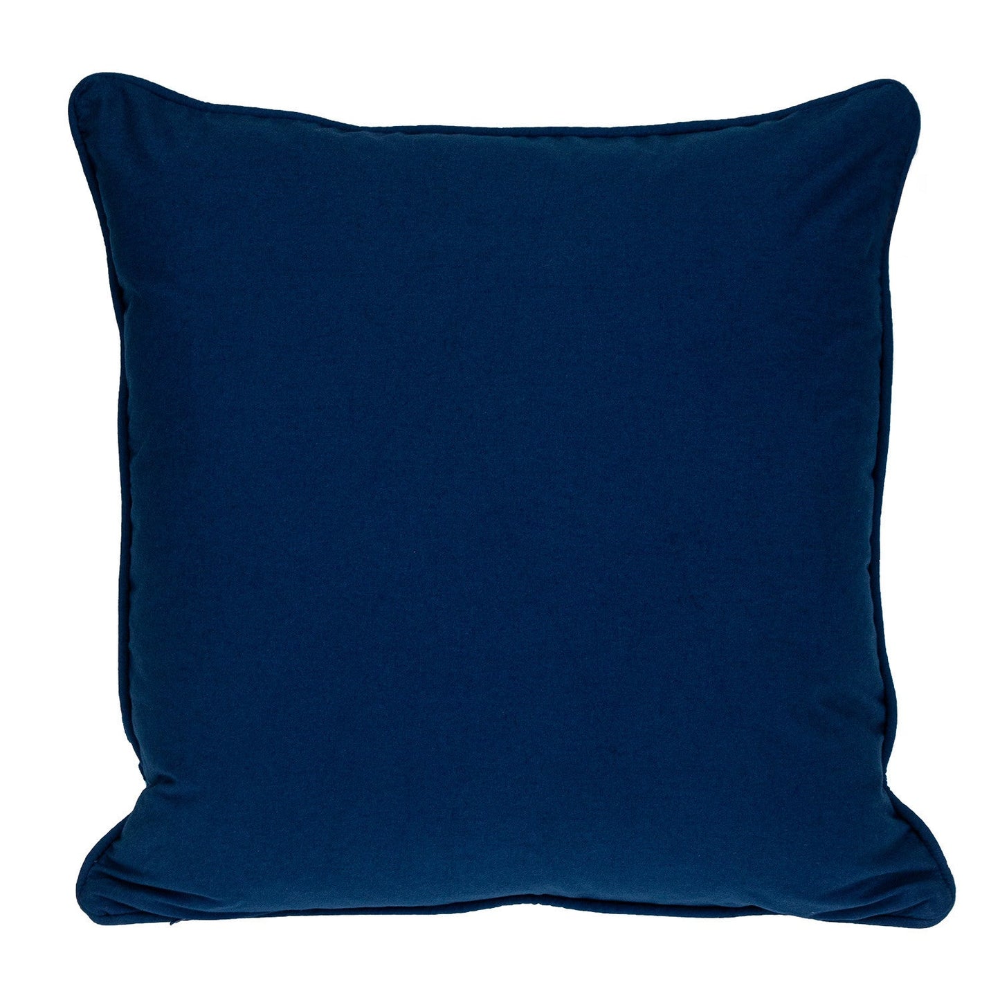 20" Blue Greek Key Cotton Throw Pillow FurniFindUSA