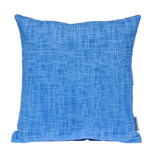 18" Blue Weave Cotton Throw Pillow FurniFindUSA