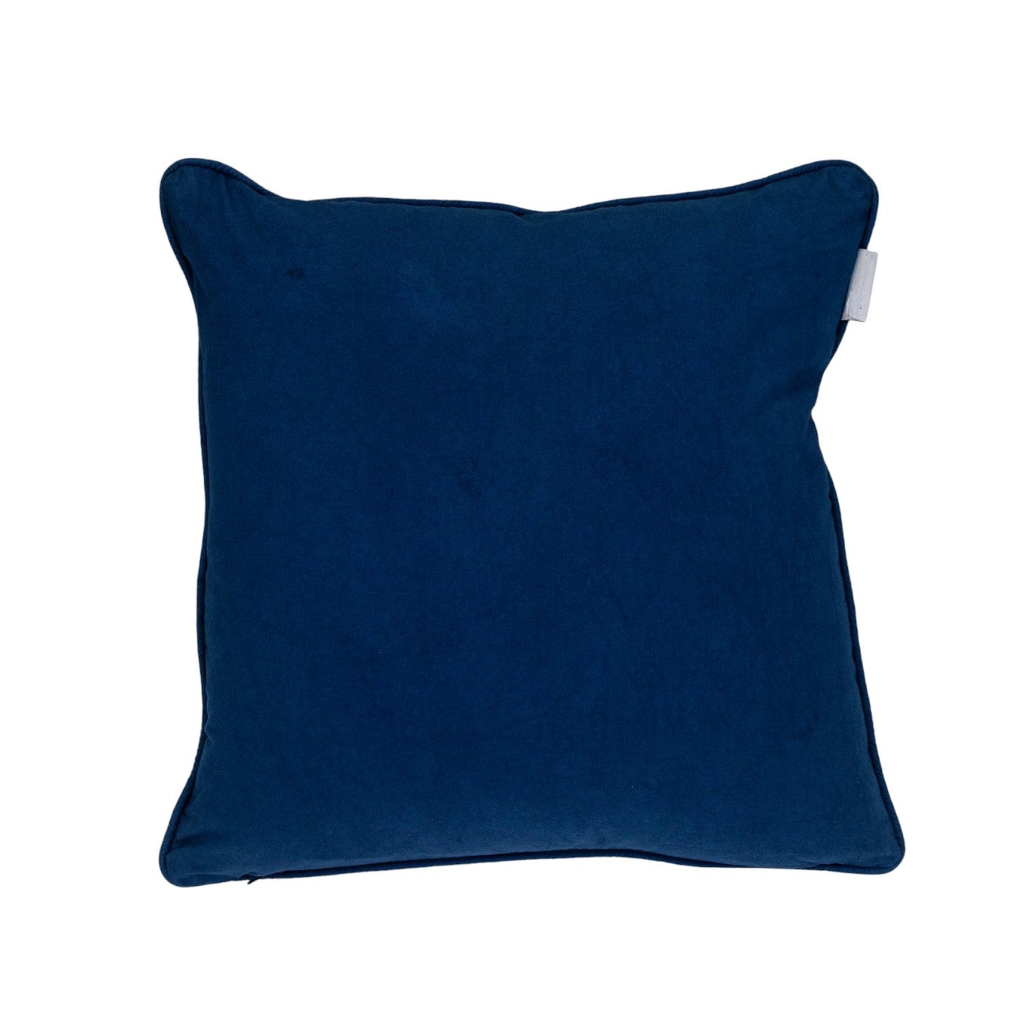20" Blue and White Geometric Cotton Throw Pillow 0.5" (L) x 20.0" (W) x 20.0" (H) FurniFindUSA