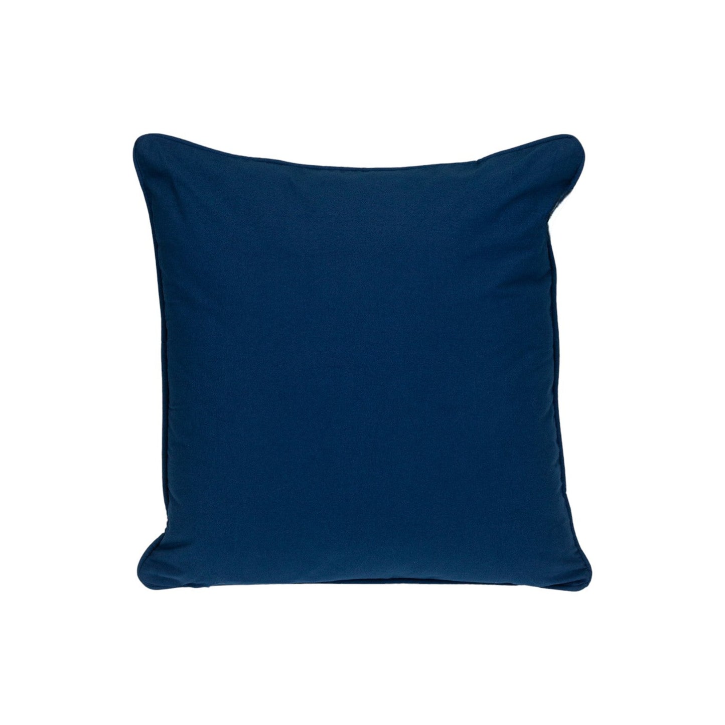 20" Blue and White Interlocking Cotton Throw Pillow FurniFindUSA