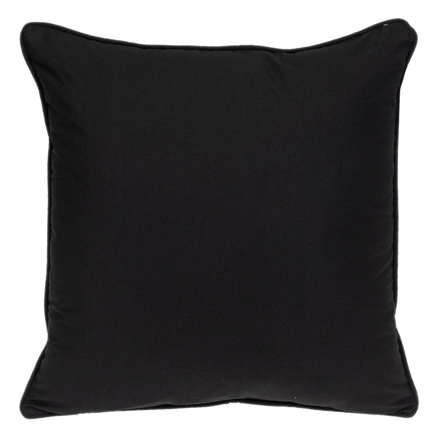 20" X 20" Black Geometric Cotton Zippered Pillow FurniFindUSA