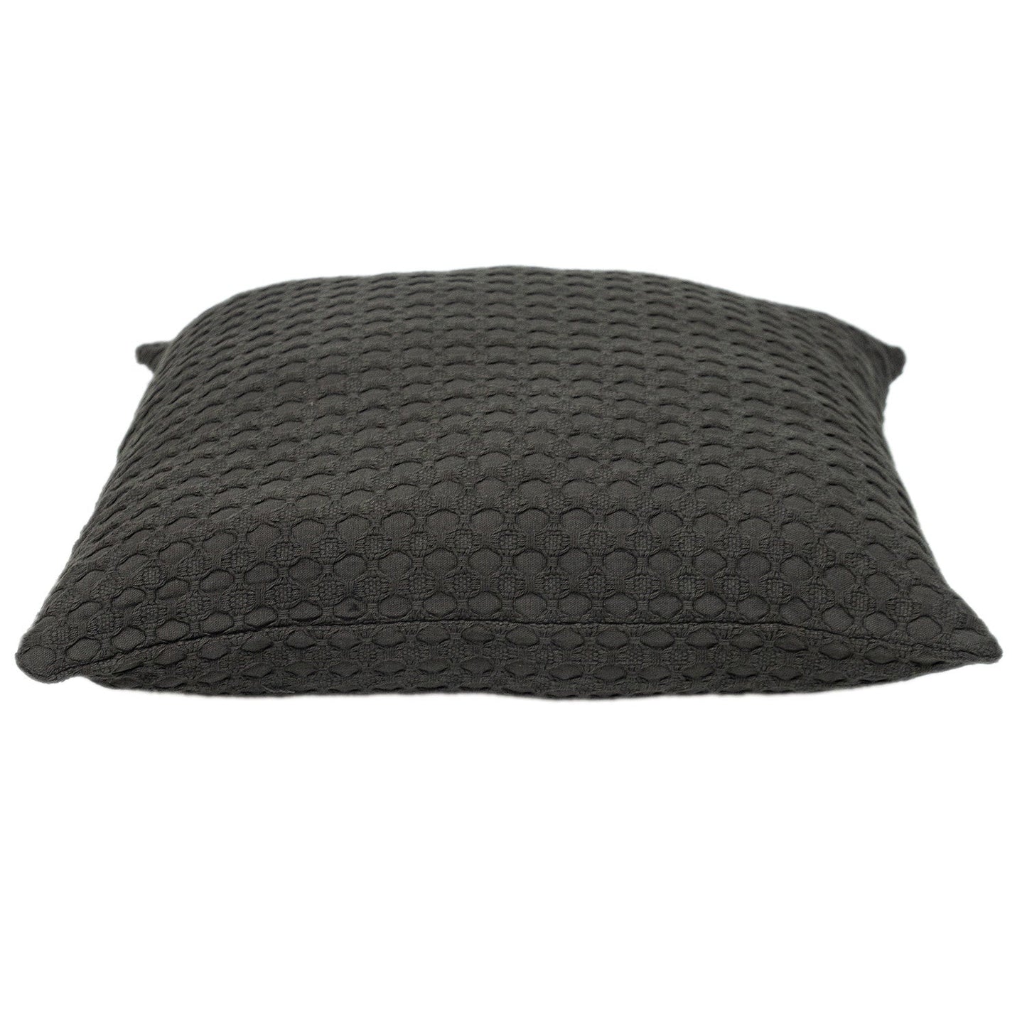 20" Gray Cotton Throw Pillow With Texture FurniFindUSA