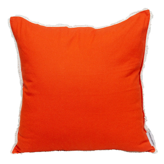20" Orange Cotton Throw Pillow 7.0" (L) x 20.0" (W) x 20.0" (H) FurniFindUSA