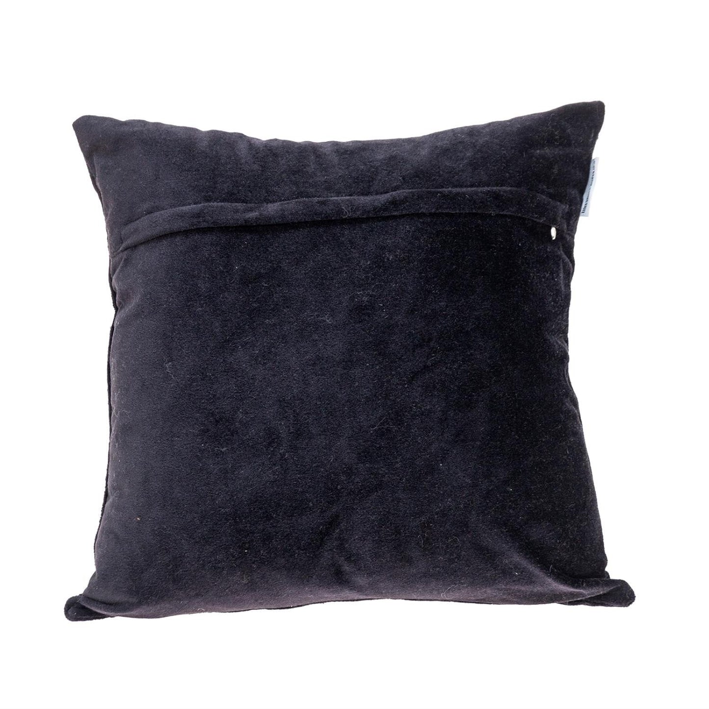 18" Black and Silver Damask Velvet Throw Pillow With Beads FurniFindUSA